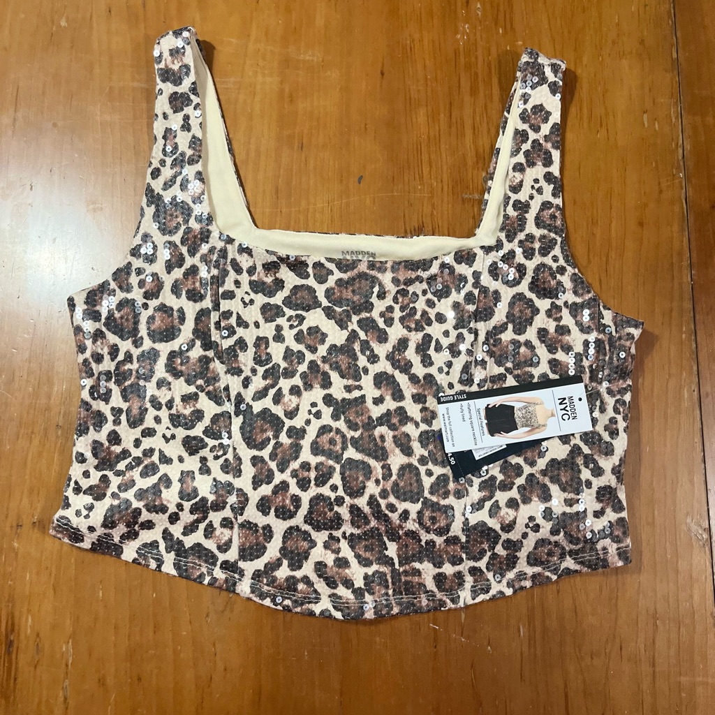 Nyc Animal Print Crop Top
